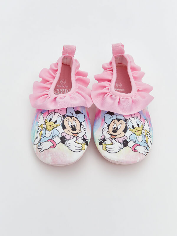 Minnie Mouse Baskılı Kız Bebek Deniz Ayakkabısı - Görsel 4