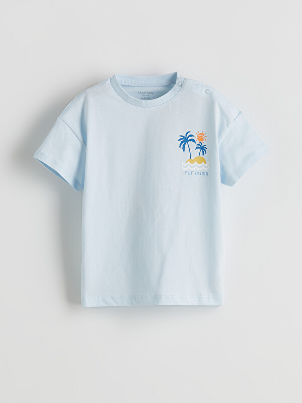 LCW baby Erkek Bebek Çıtçıtlı Penye Tişört