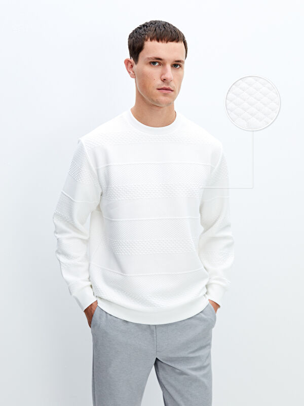 LCW Vision Bisiklet Yaka Erkek Sweatshirt