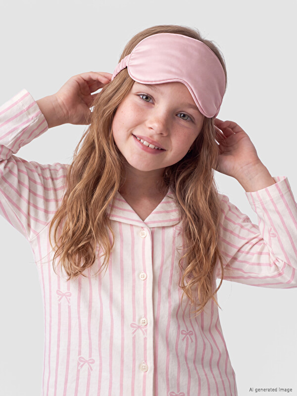 LCW Kids Ribbon Detailed Girls' Pyjama Set