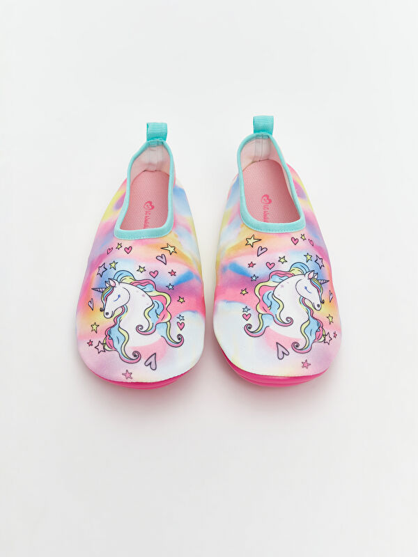 Baskılı Kız Çocuk Deniz Ayakkabısı - Görsel 4