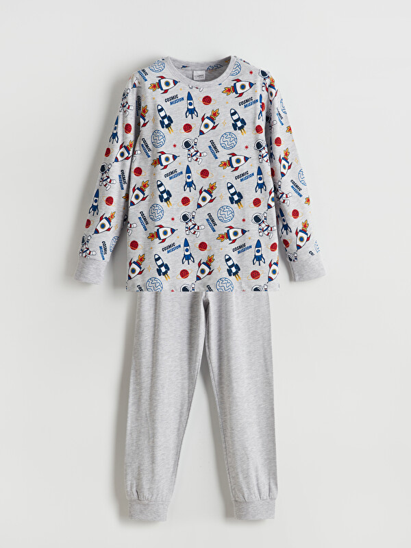 LCW Limited Bisiklet Yaka Erkek Çocuk Pijama Takımı