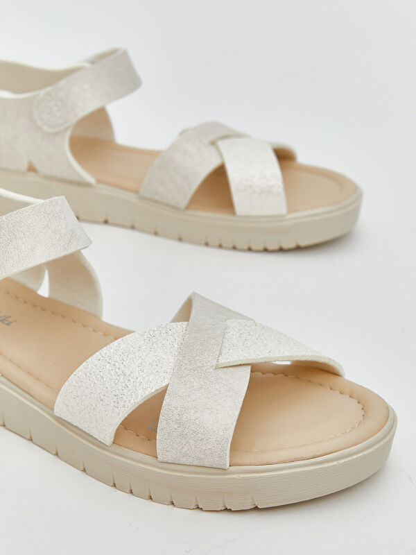 Bilekten Bağlamalı Kız Çocuk Sandalet - Görsel 4