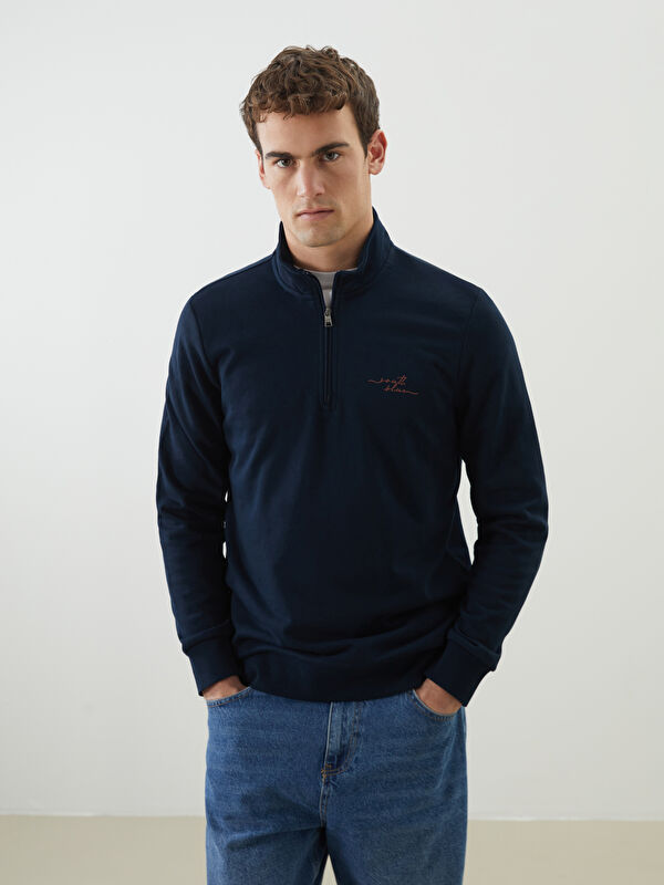 SOUTHBLUE Dik Yaka Erkek Sweatshirt