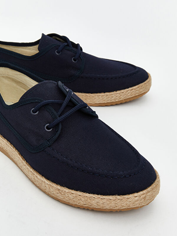 Bağcıklı Hasır Tabanlı Erkek Klasik Ayakkabı - Görsel 4