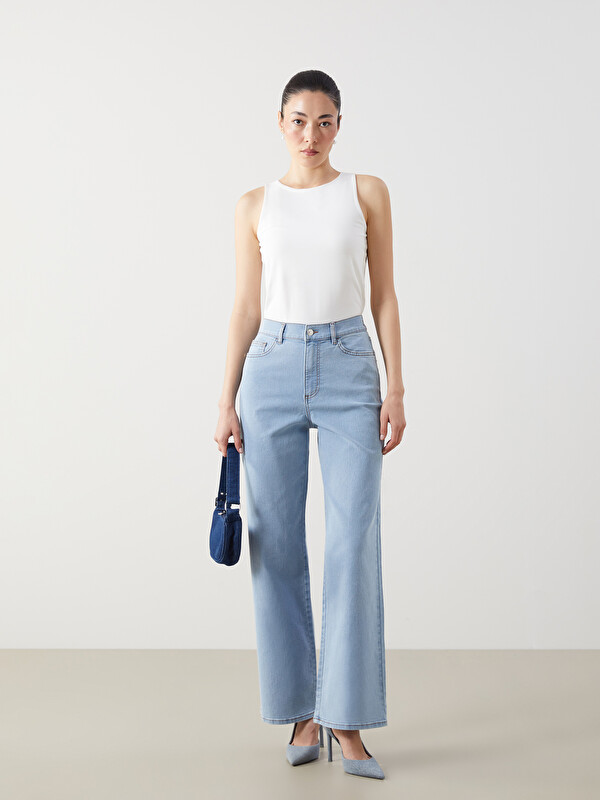 LCWAIKIKI Classic Elastic Waist Wide Leg Women's Jeans