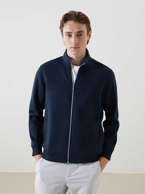 LCW Vision Sweat-shirt zippé à manches longues pour Hommes avec col cheminée