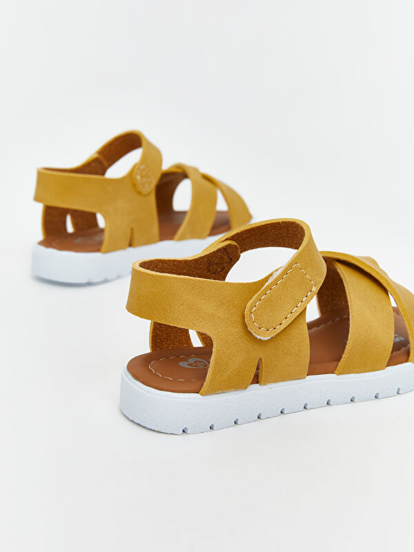 Çapraz Bantlı Kız Bebek Sandalet - Görsel 6