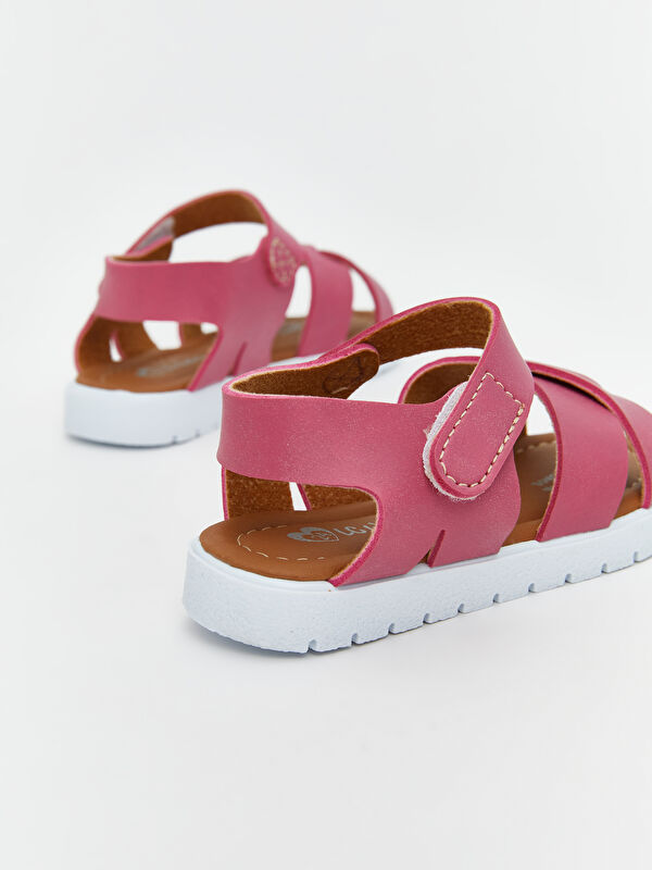 Çapraz Bantlı Kız Bebek Sandalet - Görsel 6