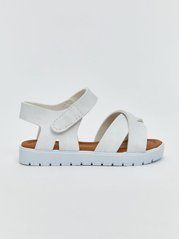 Çapraz Bantlı Kız Bebek Sandalet - Görsel 3