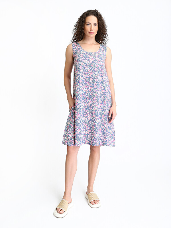 LCWAIKIKI Classic Crew Neck Floral Women's Dress