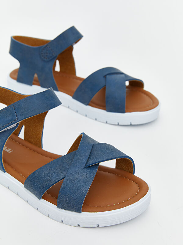 Bilekten Bağlamalı Kız Çocuk Sandalet - Görsel 4