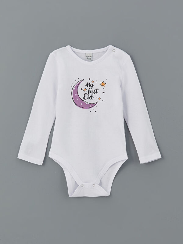 LCW baby بدلة الجسم  أبيض طفلة صغيرة