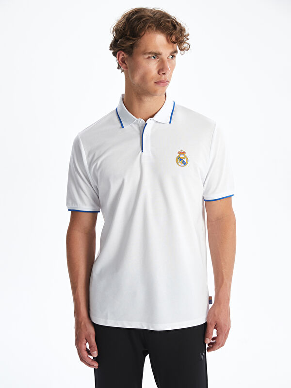 XSIDE ACTIVE Polo Yaka Real Madrid Baskılı Erkek Taraftar Tişört