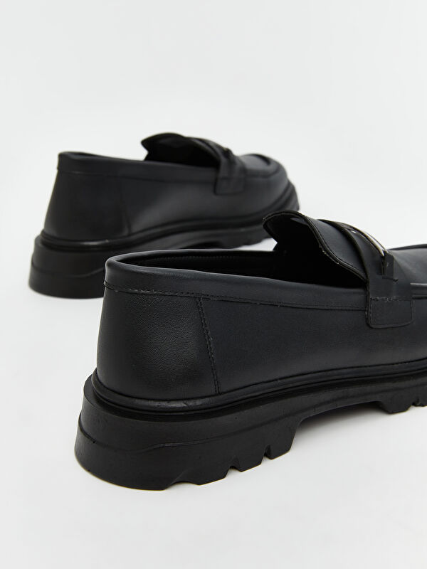 Lcw Steps Kahverengi Lcw Steps Deri Görünümlü Kadın Loafer Ayakkabı