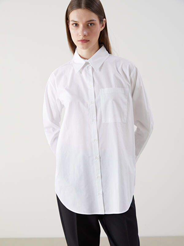 LCW Modest Poplin Kadın Gömlek Tunik