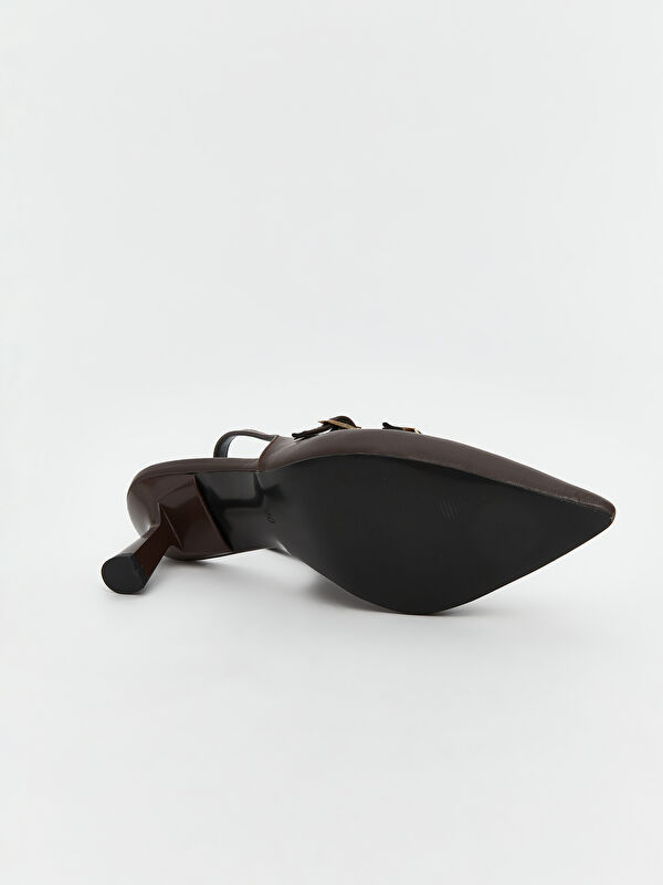 Lcw Steps Kahverengi Lcw Steps Sivri Burun Kadın Topuklu Ayakkabı