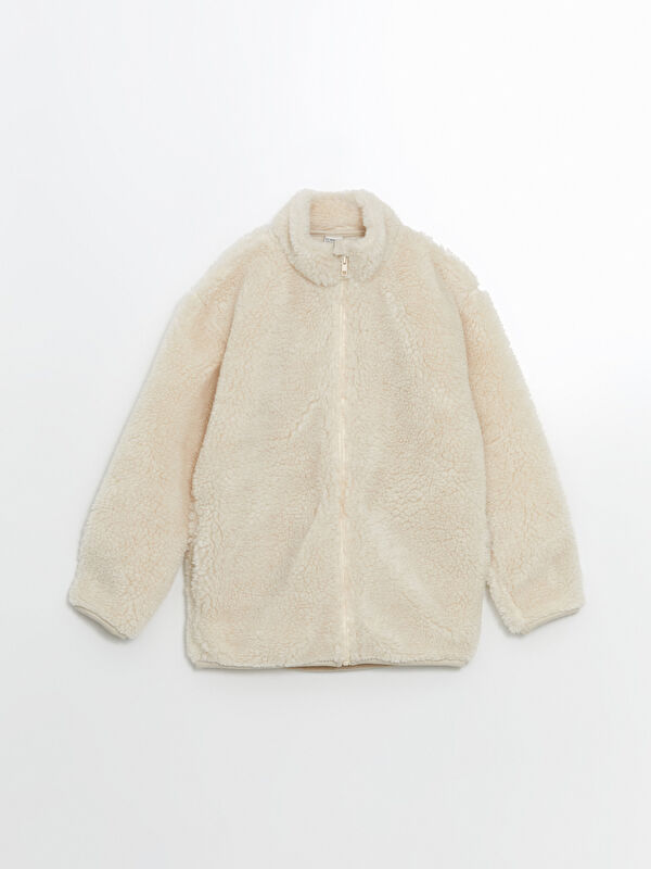 LCW Kids Dik Yaka Pelüş Erkek Çocuk Fermuarlı Sweatshirt