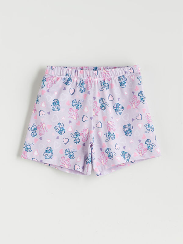 LCW Kids Stitch & Angel Baskılı Kız Çocuk Pijama Alt