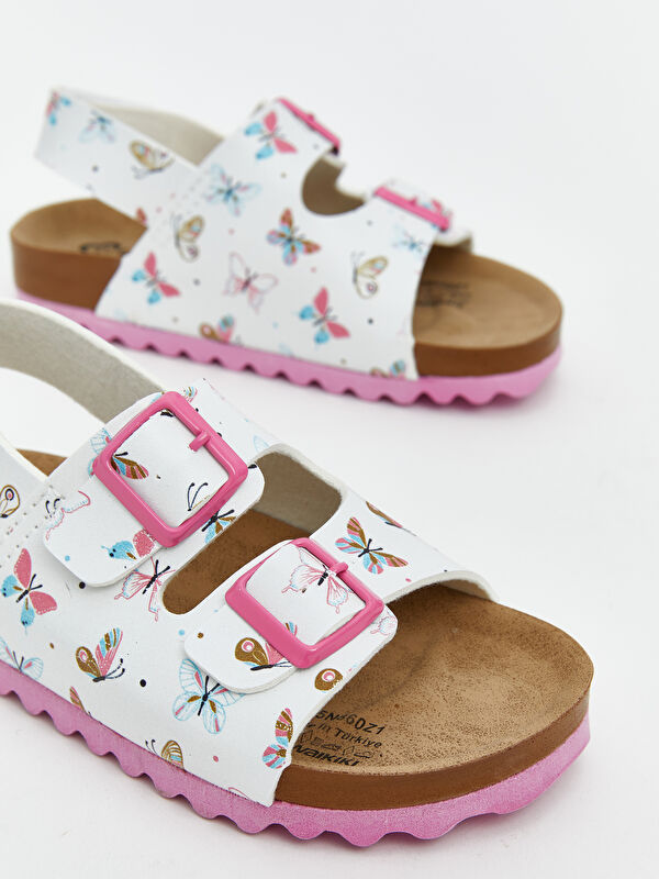 Baskılı Kız Bebek Sandalet - Görsel 4