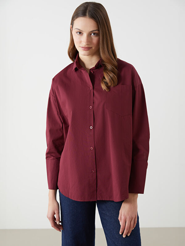 LCW Modest Oversize Poplin Kadın Gömlek Tunik