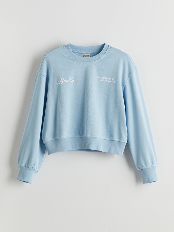 LCW Kids Bisiklet Yaka Kız Çocuk Sweatshirt