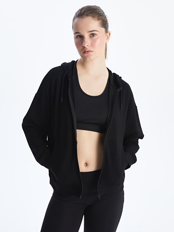 KOOR SPORT Kapüşonlu Kadın Fermuarlı Sweatshirt