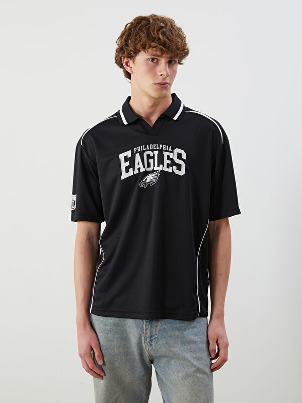 XSIDE Polo Yaka Nfl Baskılı Erkek Tişört
