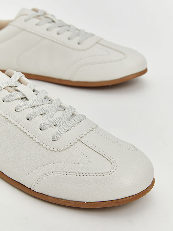 Lcw Steps Bordo Lcw Steps Deri Görünümlü Kadın Spor Ayakkabı