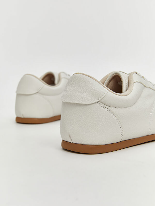 Lcw Steps Bordo Lcw Steps Deri Görünümlü Kadın Spor Ayakkabı