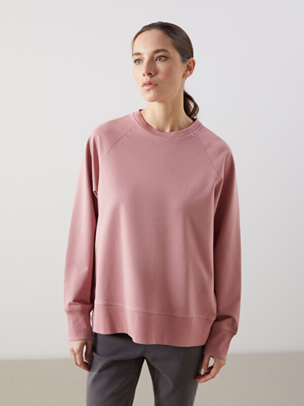 LCWAIKIKI Classic Bisiklet Yaka Oversize Kadın Sweatshirt