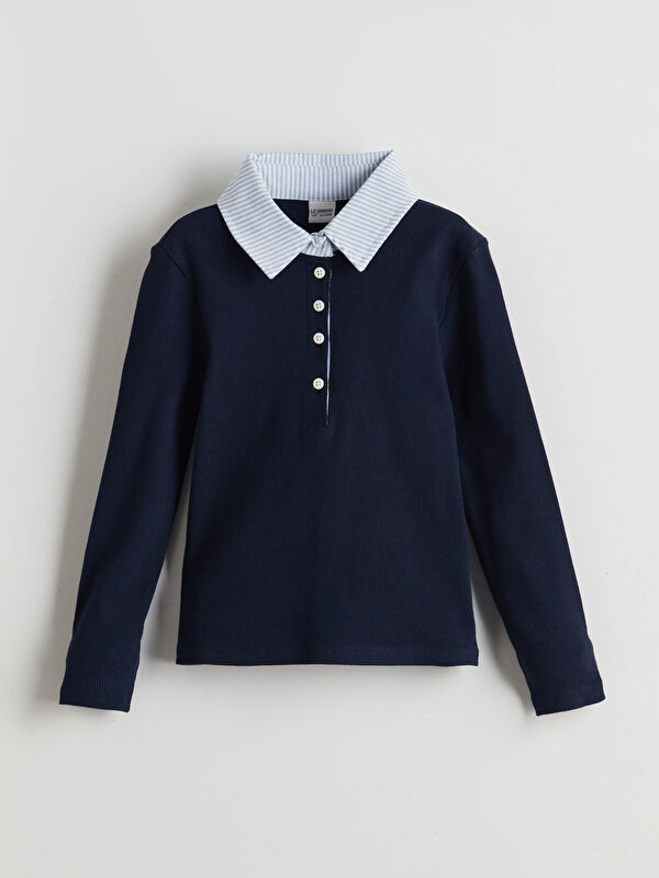LCW Kids Polo Yaka Kız Çocuk Tişört