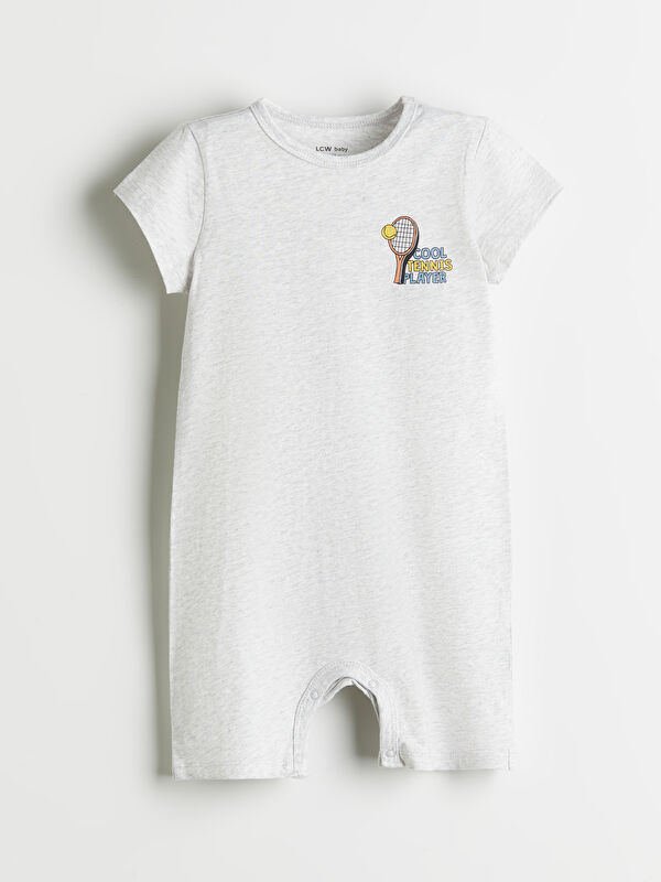 LCW baby Bisiklet Yaka Baskılı Erkek Bebek Tulum