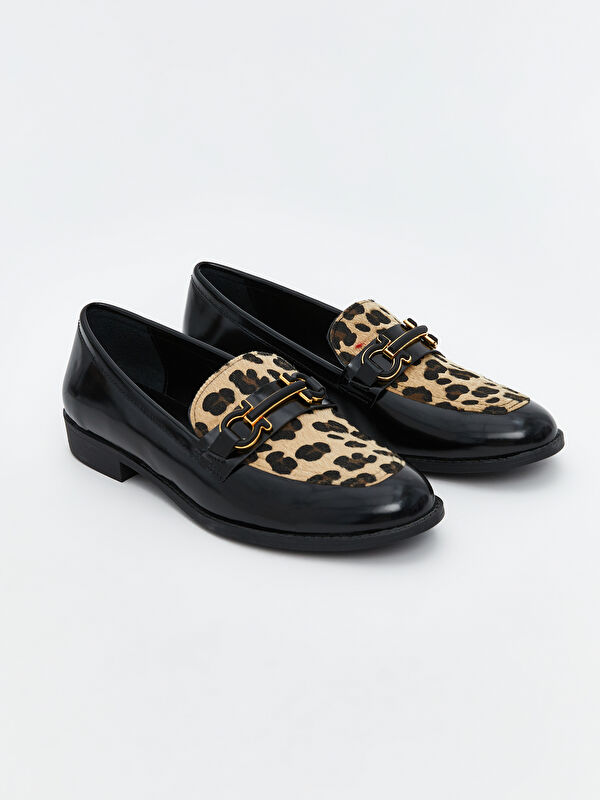 KOOR Leopar Desenli Kadın Loafer Ayakkabı