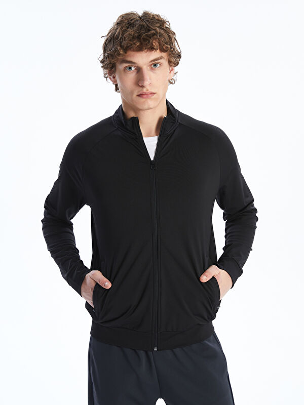 XSIDE ACTIVE Dik Yaka Uzun Kollu Erkek Fermuarlı Sweatshirt