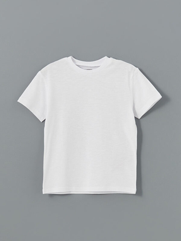 LCW Kids Bisiklet Yaka Basic Erkek Çocuk Tişört