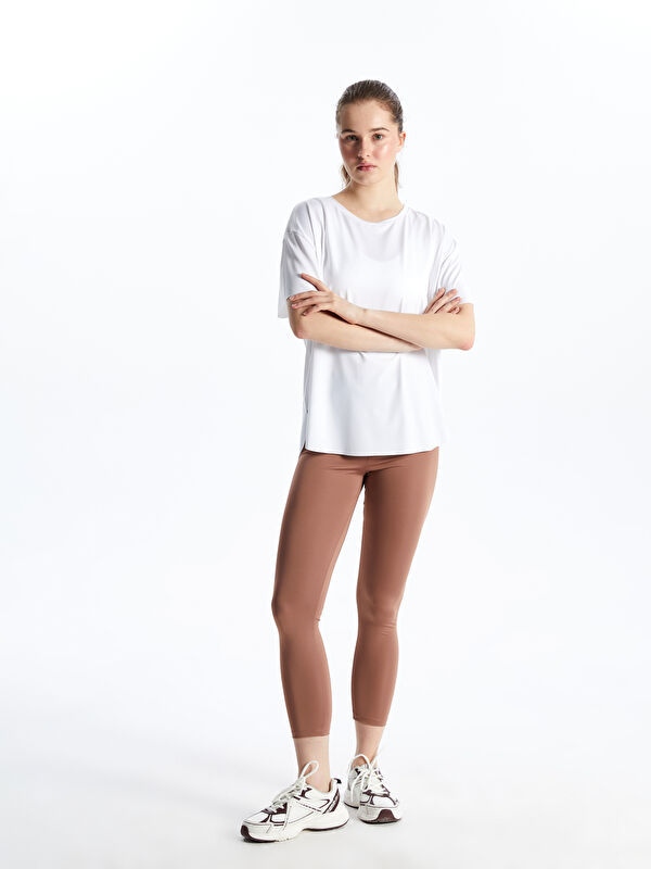 KOOR SPORT Beli Lastikli Kadın Spor Tayt