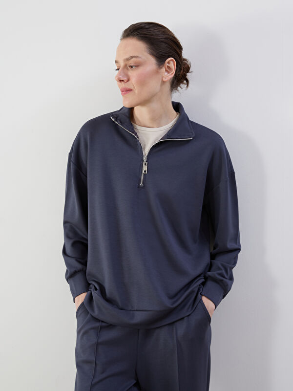LCW Comfort Dik Yaka Kadın Sweatshirt