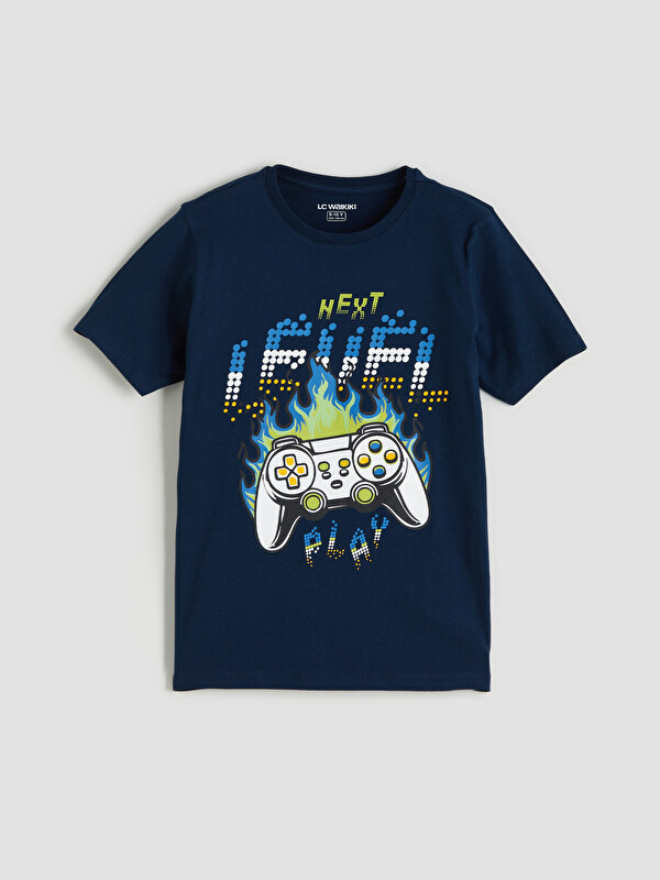 LCW Kids Baskılı Erkek Çocuk Pijama Üst
