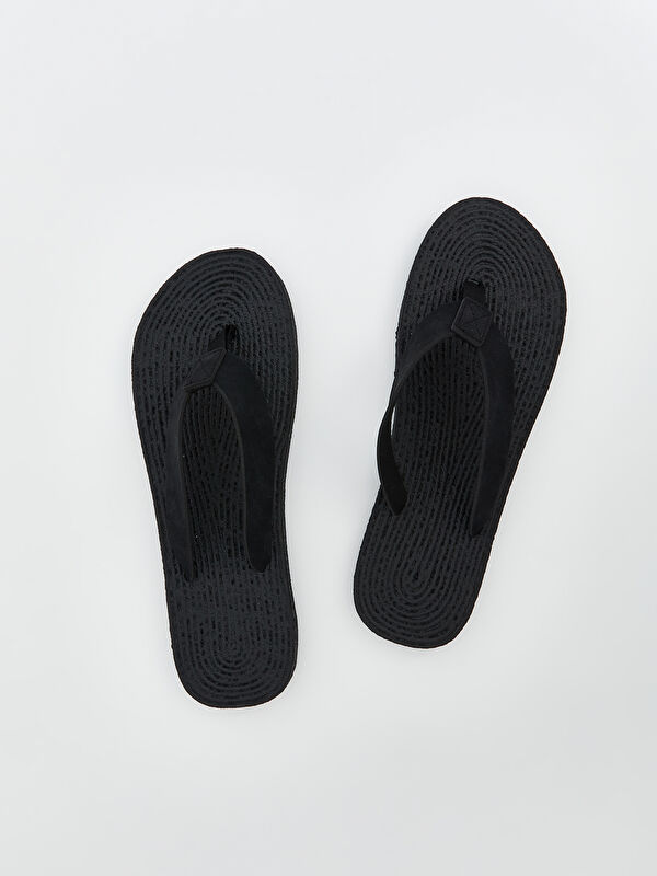 Süet Görünümlü Erkek Plaj Terliği - Görsel 4