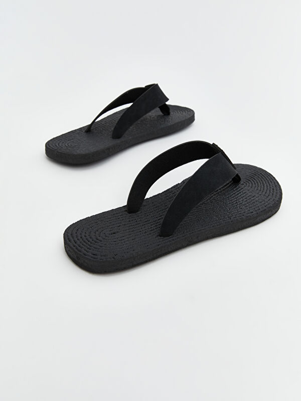 Süet Görünümlü Erkek Plaj Terliği - Görsel 6