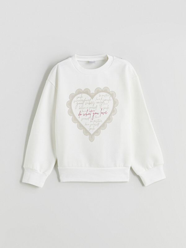 LCW Kids Sweat-shirt Col Rond pour Filles