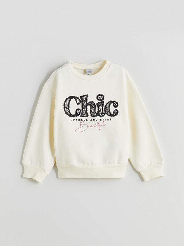 LCW Kids Crew Neck Girls' Sweatshirt