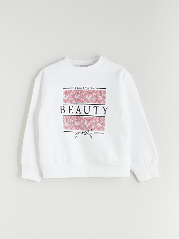 LCW Kids Sweat-shirt Col Rond pour Filles