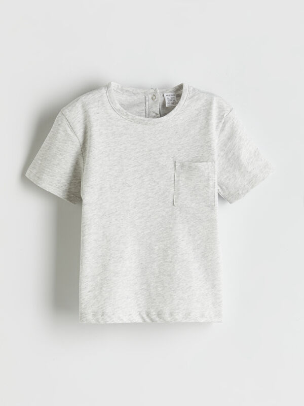 LCW baby Arkası Çıtçıtlı Basic Erkek Bebek Tişört