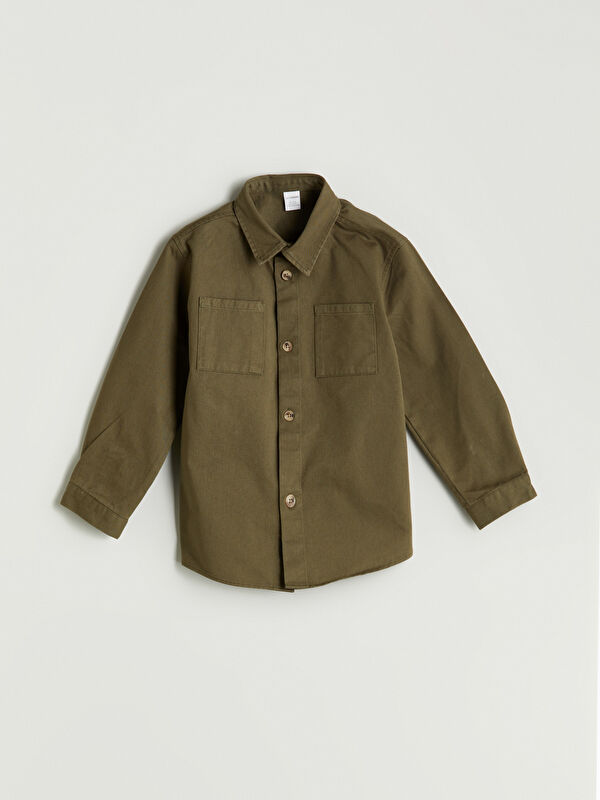 LCW Kids Basic Erkek Çocuk Gabardin Gömlek