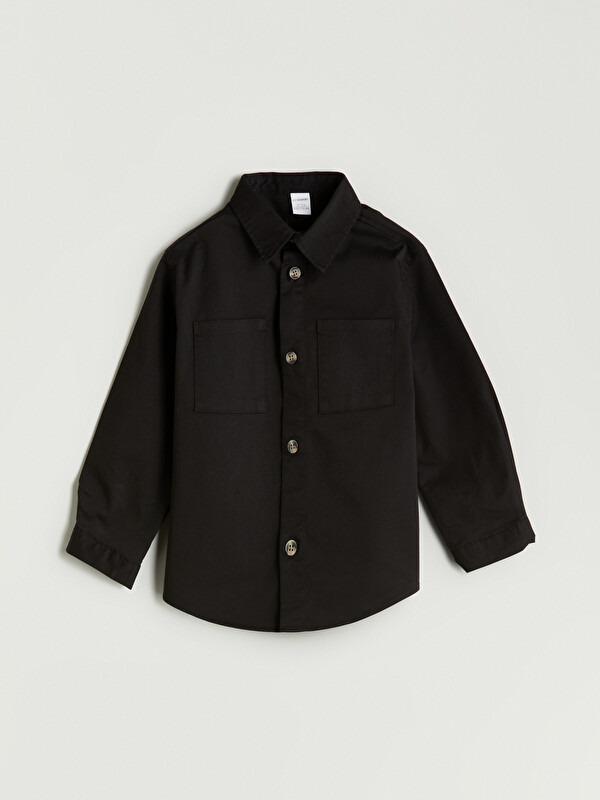 LCW Kids Basic Erkek Çocuk Gabardin Gömlek