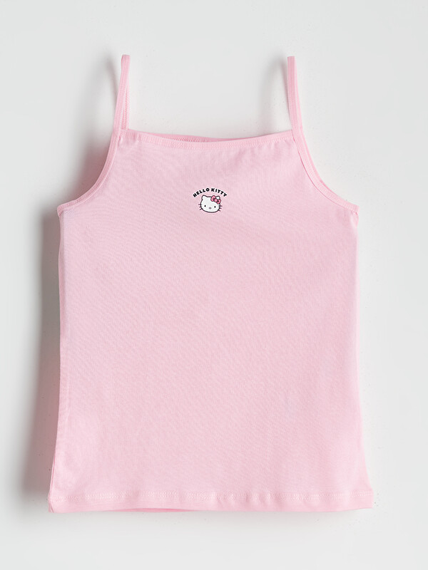 LCW Kids Hello Kitty Baskılı İp Askılı Kız Çocuk Atlet