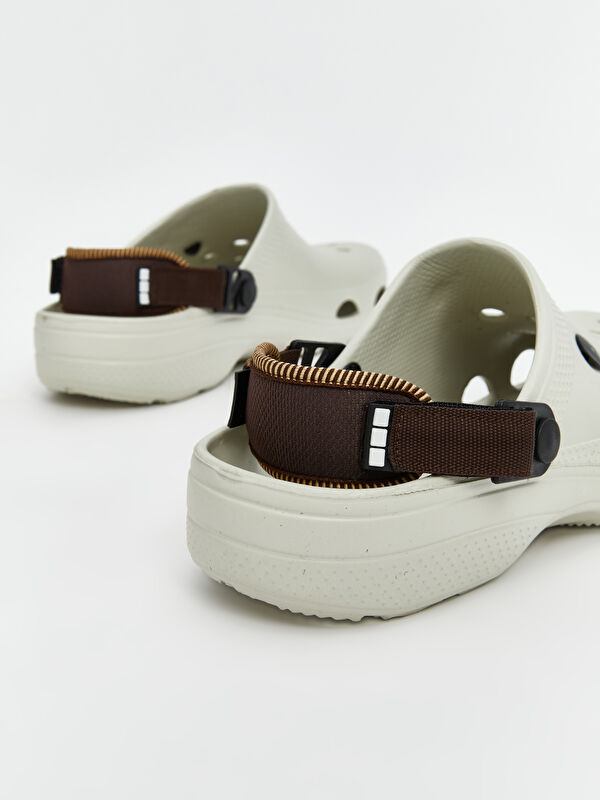 Lcw Steps Bej Lcw Steps Baskili Erkek Plaj Sandaleti