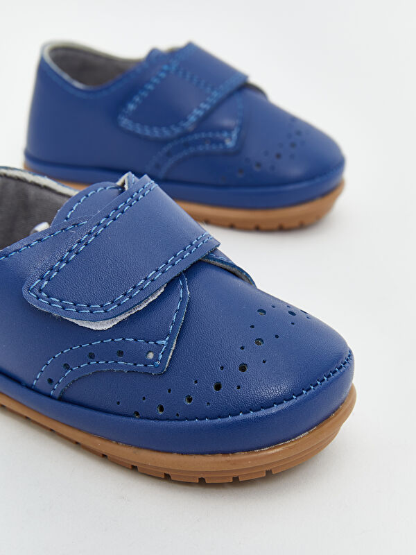 Deri Görünümlü Erkek Bebek İlk Adım Ayakkabısı - Görsel 4